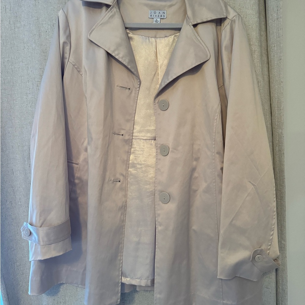 Joan Rivers Women's Cream Trench Coat